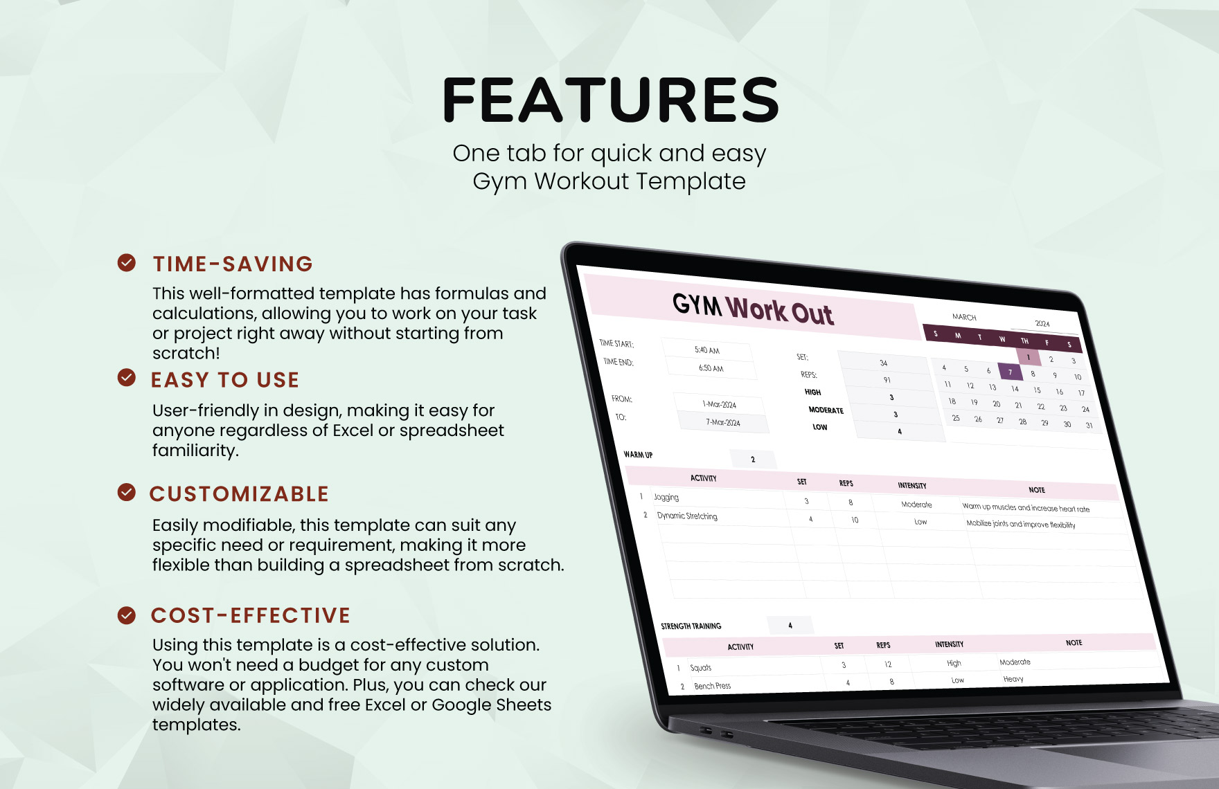 Gym Workout Template