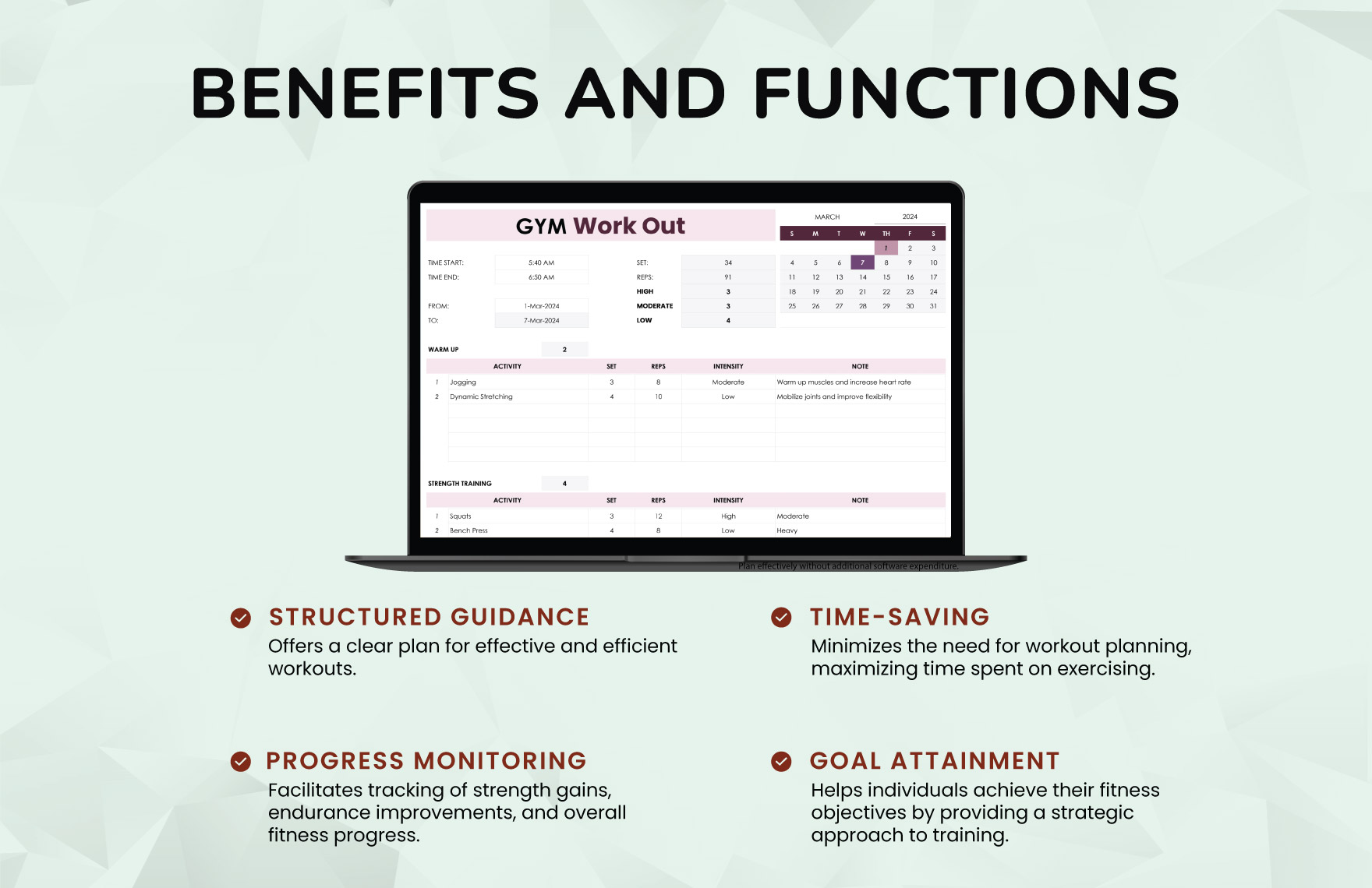 Gym Workout Template