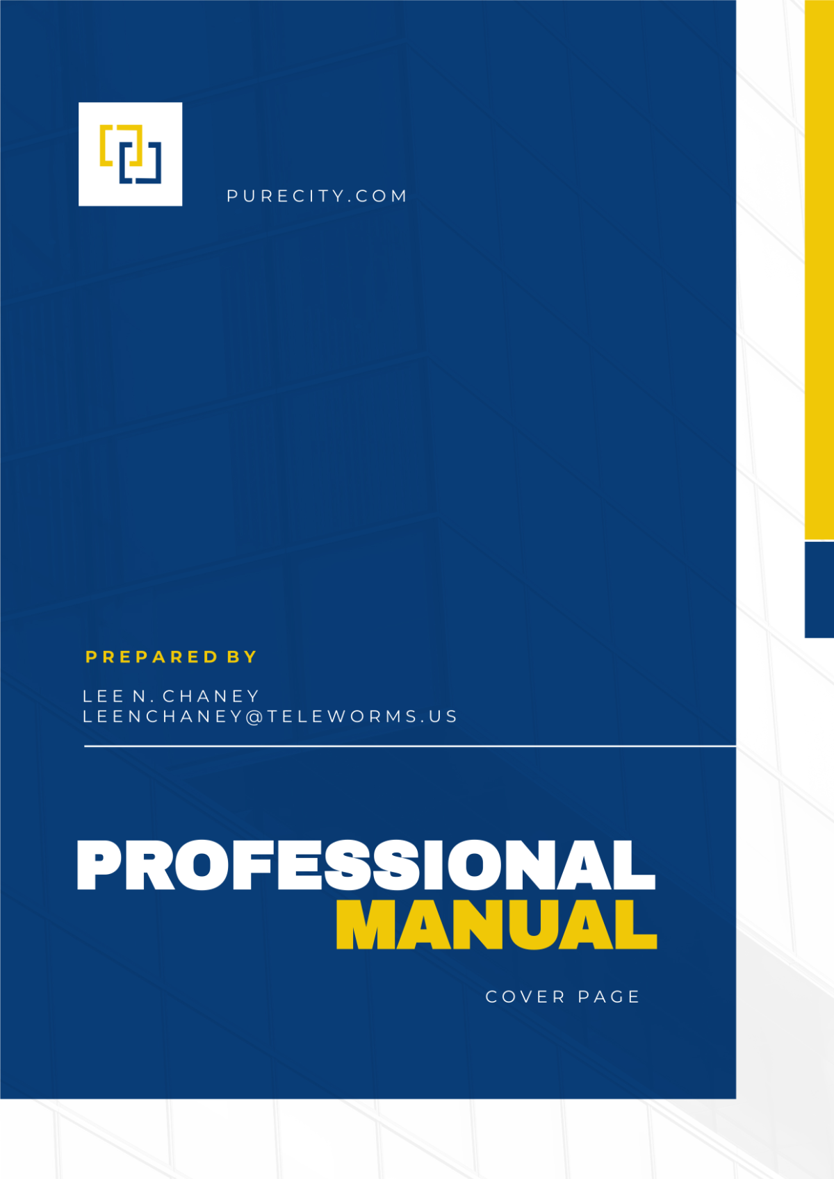 Professional Manual Cover Page