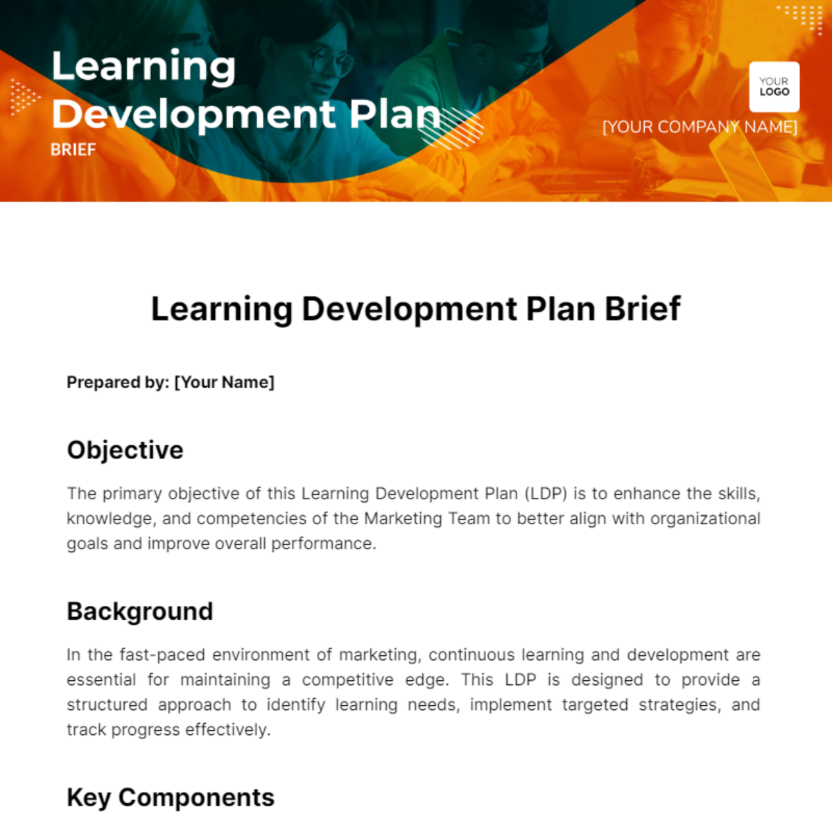 Learning  Development Plan Brief Template