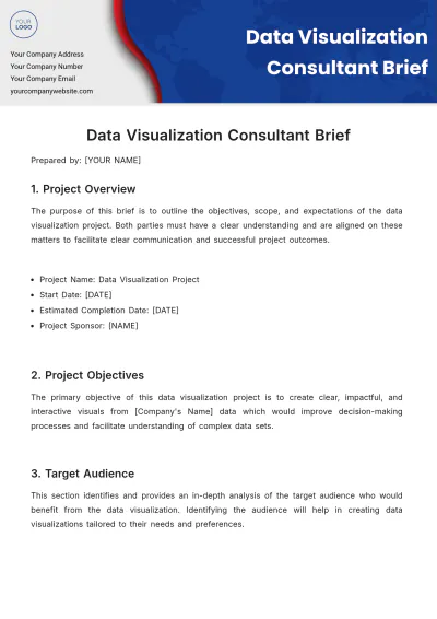 Free Data Visualization Consultant Brief Template to Edit Online