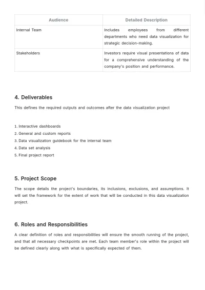 Free Data Visualization Consultant Brief Template to Edit Online