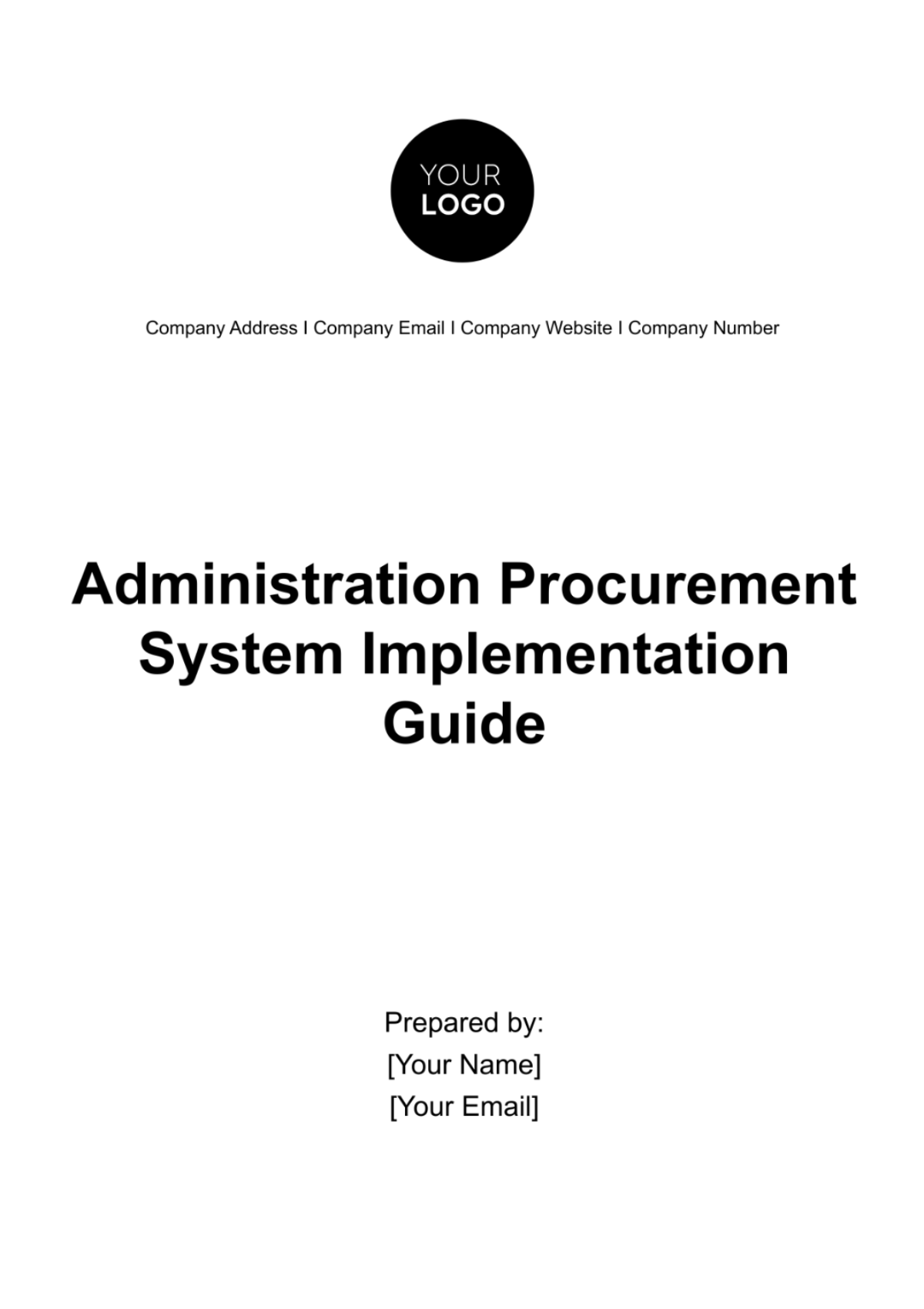 Administration Procurement System Implementation Guide Template - Edit Online & Download