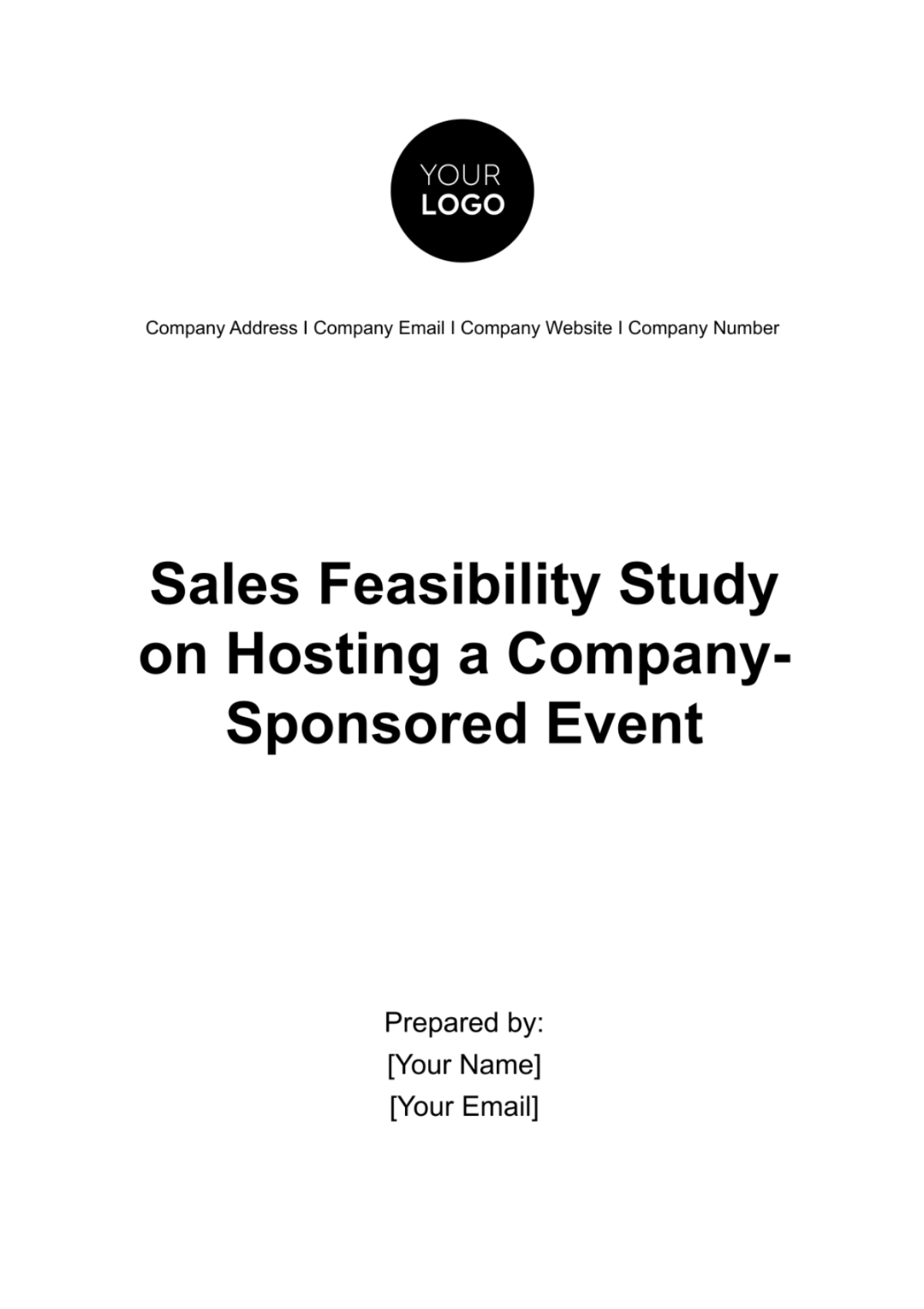 Sales Feasibility Study on Hosting a Company-Sponsored Event Template - Edit Online & Download