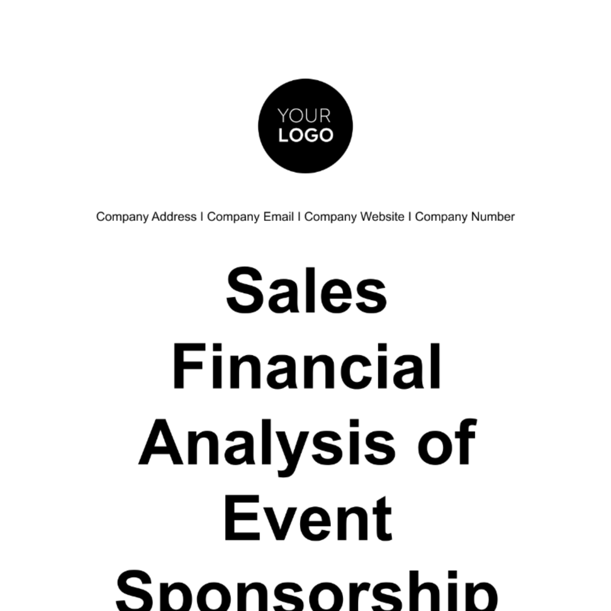 Sales Financial Analysis of Event Sponsorship Template