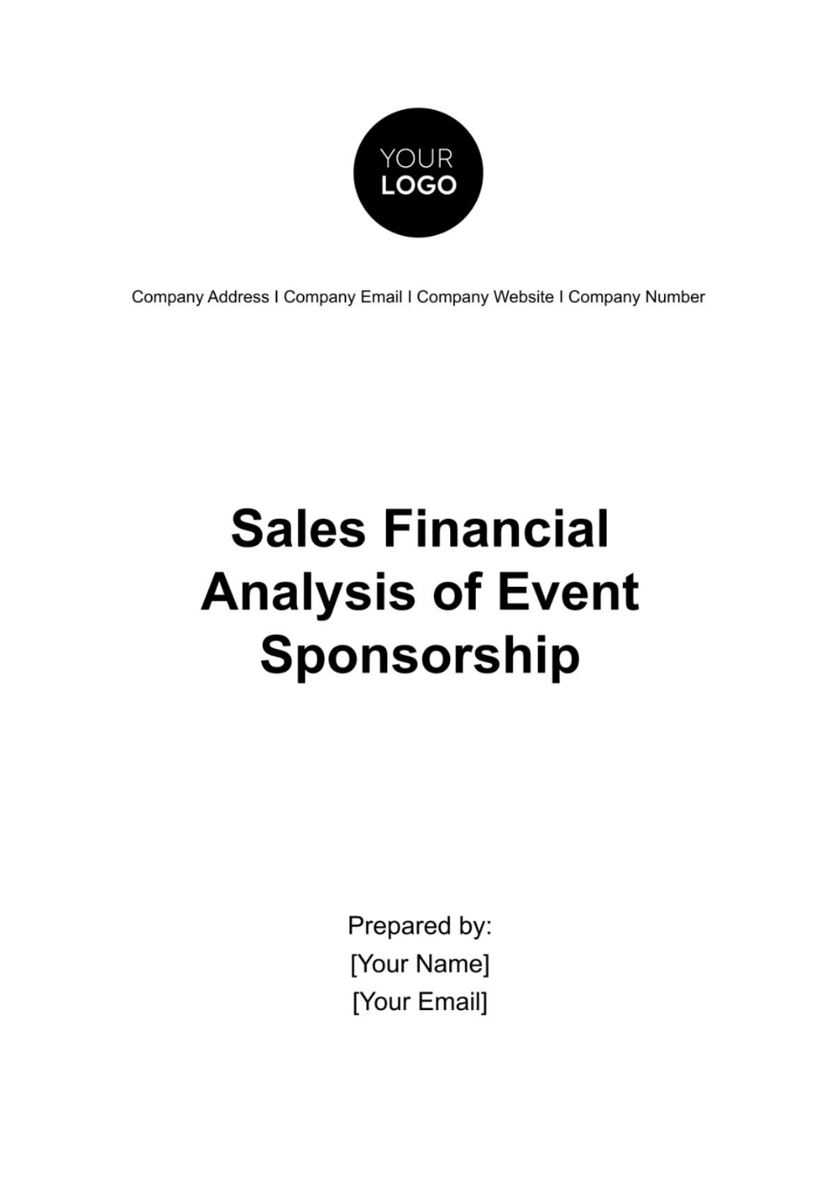 Sales Financial Analysis of Event Sponsorship Template - Edit Online & Download