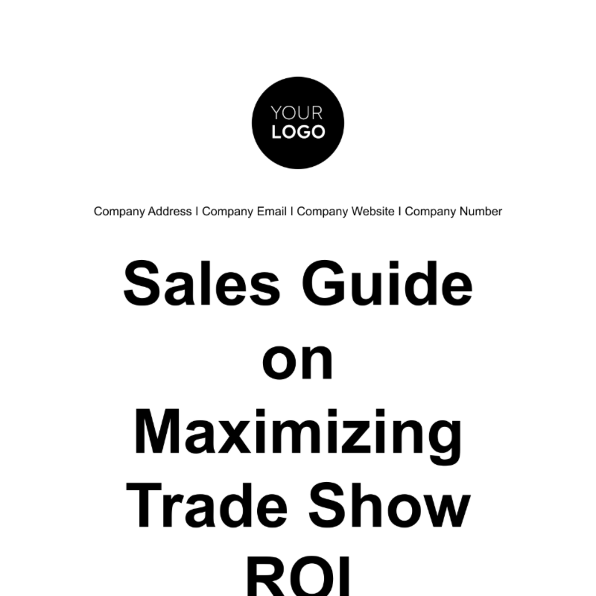 Free Sales Guide on Maximizing Trade Show ROI Template