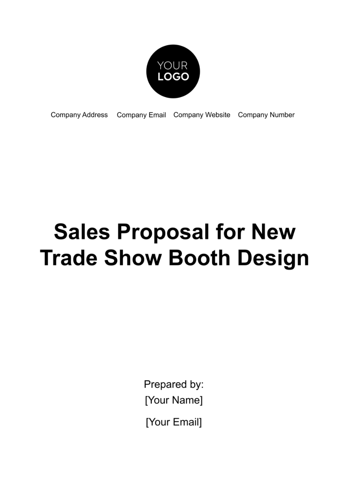 Sales Proposal for New Trade Show Booth Design Template - Edit Online & Download