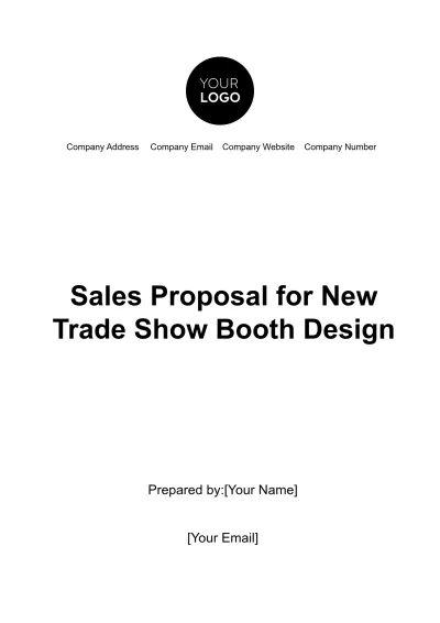 Free Sales Proposal for New Trade Show Booth Design Template to Edit Online