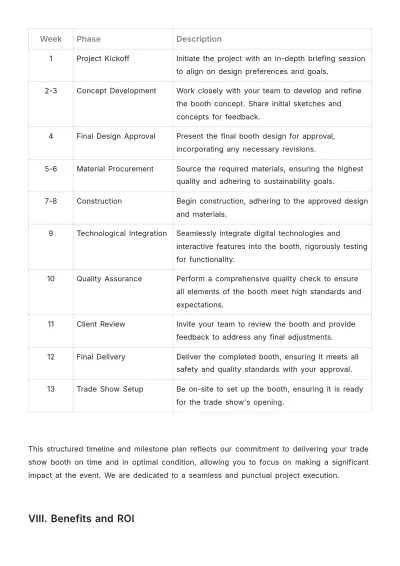 Free Sales Proposal for New Trade Show Booth Design Template to Edit Online