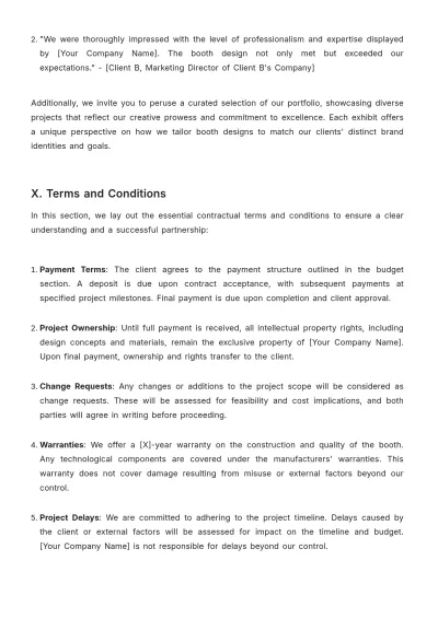 Free Sales Proposal for New Trade Show Booth Design Template to Edit Online