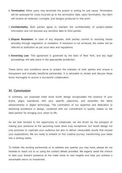 Free Sales Proposal for New Trade Show Booth Design Template to Edit Online
