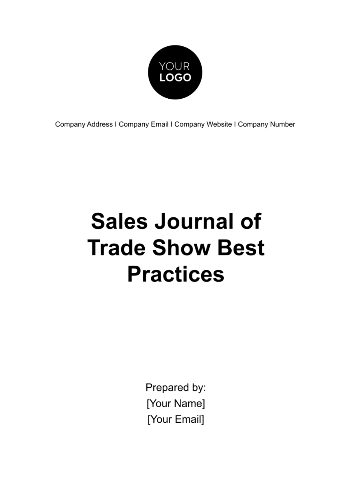 Sales Journal of Trade Show Best Practices Template - Edit Online & Download