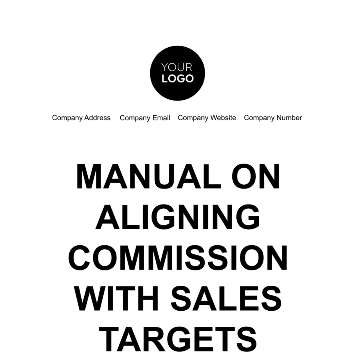 Manual on Aligning Commission with Sales Targets Template