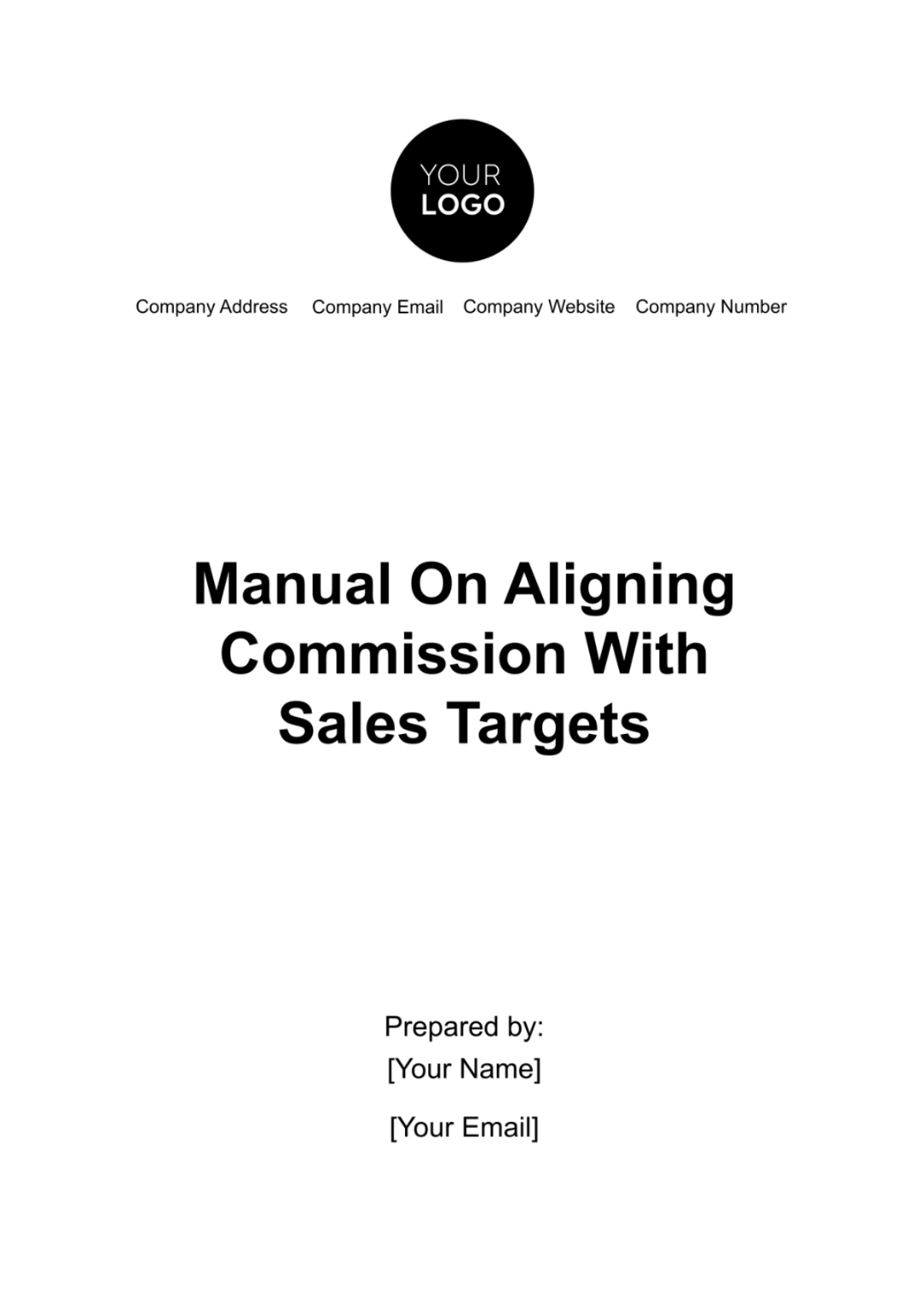 Manual on Aligning Commission with Sales Targets Template - Edit Online & Download