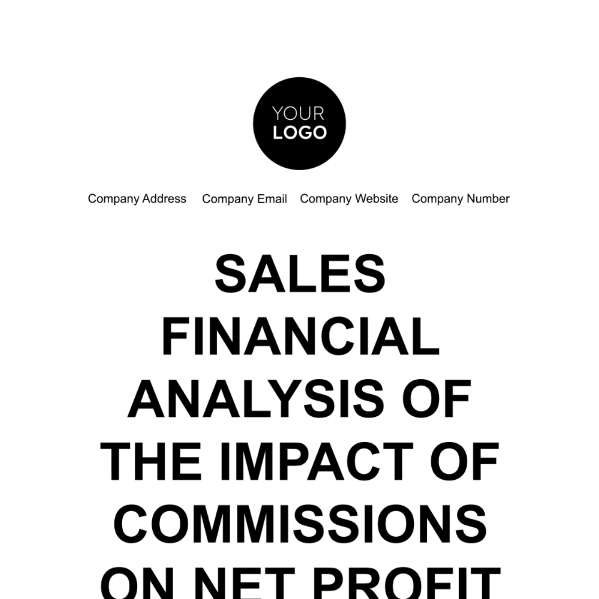 Sales Financial Analysis of the Impact of Commissions on Net Profit Template