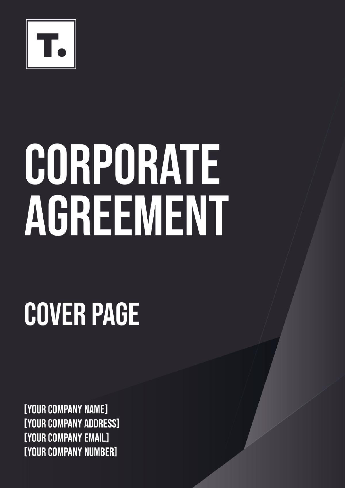 Corporate Agreement Cover Page