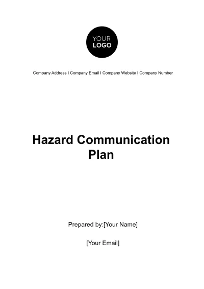 Free Hazard Communication Plan Template to Edit Online