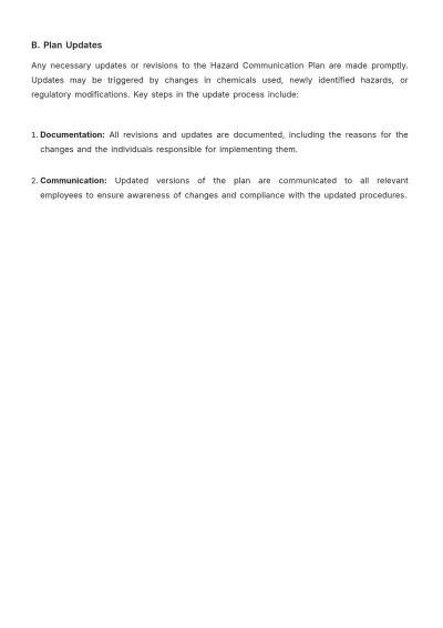 Free Hazard Communication Plan Template to Edit Online