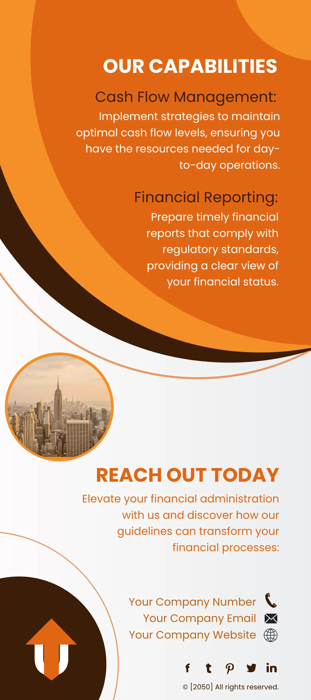 Free Financial Administration Guidelines Rack Card Template to Edit Online