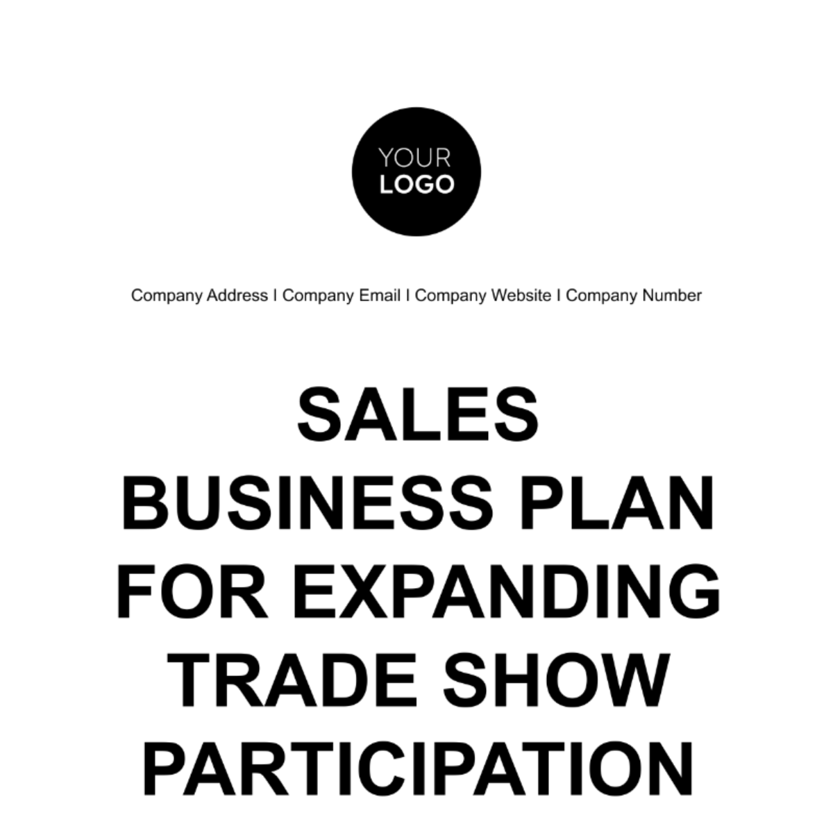 Sales Business Plan for Expanding Trade Show Participation Template
