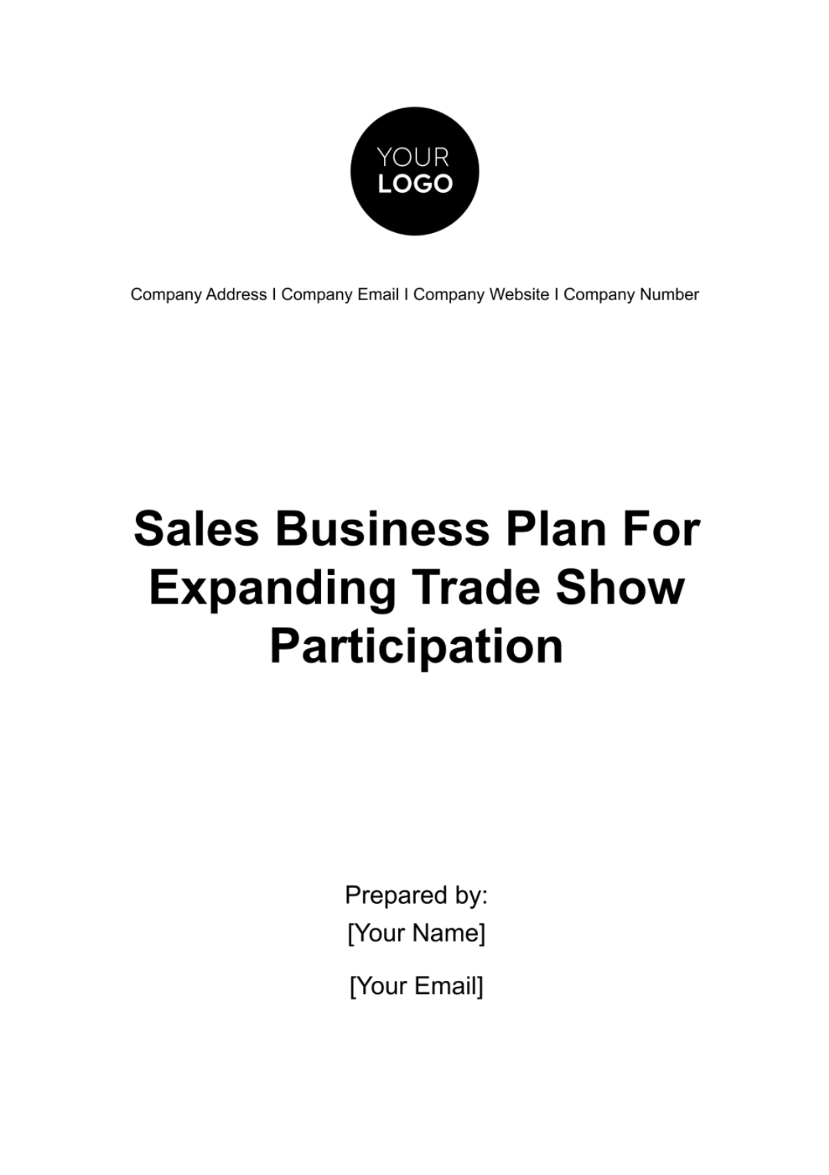 Sales Business Plan for Expanding Trade Show Participation Template - Edit Online & Download