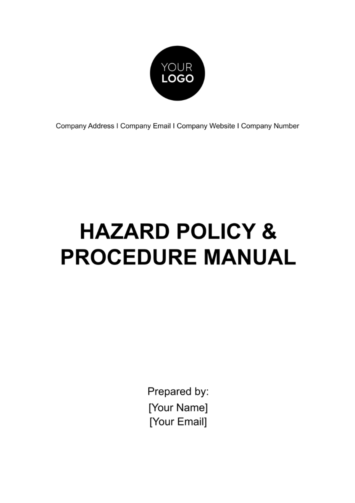 Hazard Policy & Procedure Manual Template