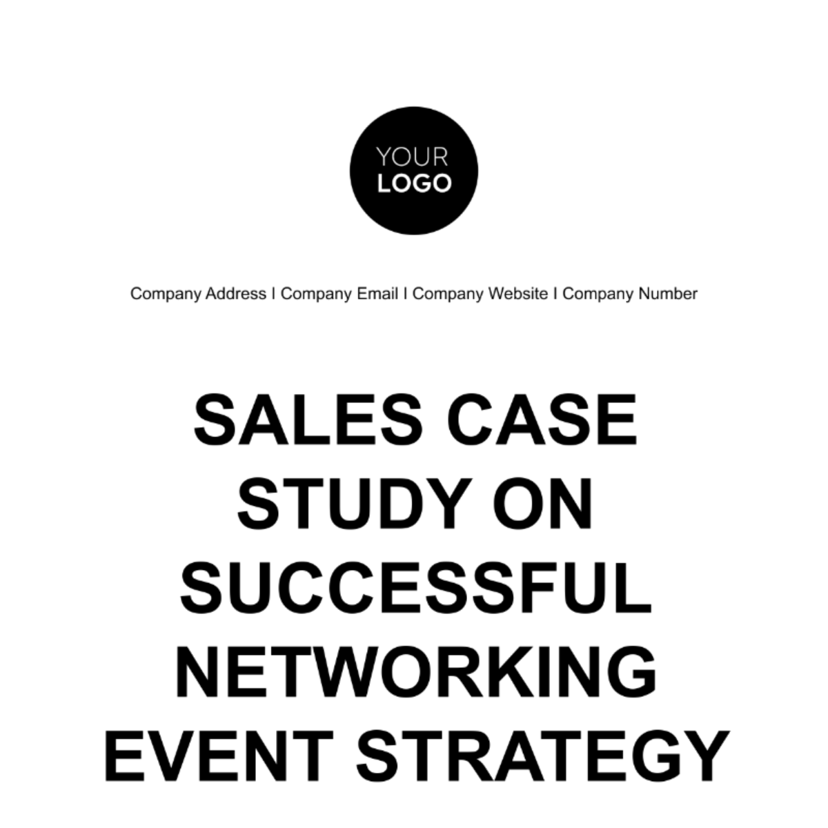 Free Sales Case Study on Successful Networking Event Strategy Template