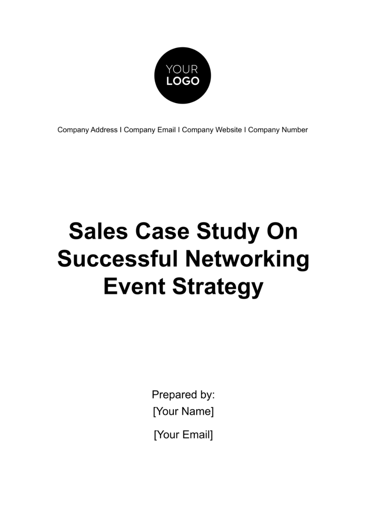 Sales Case Study on Successful Networking Event Strategy Template - Edit Online & Download