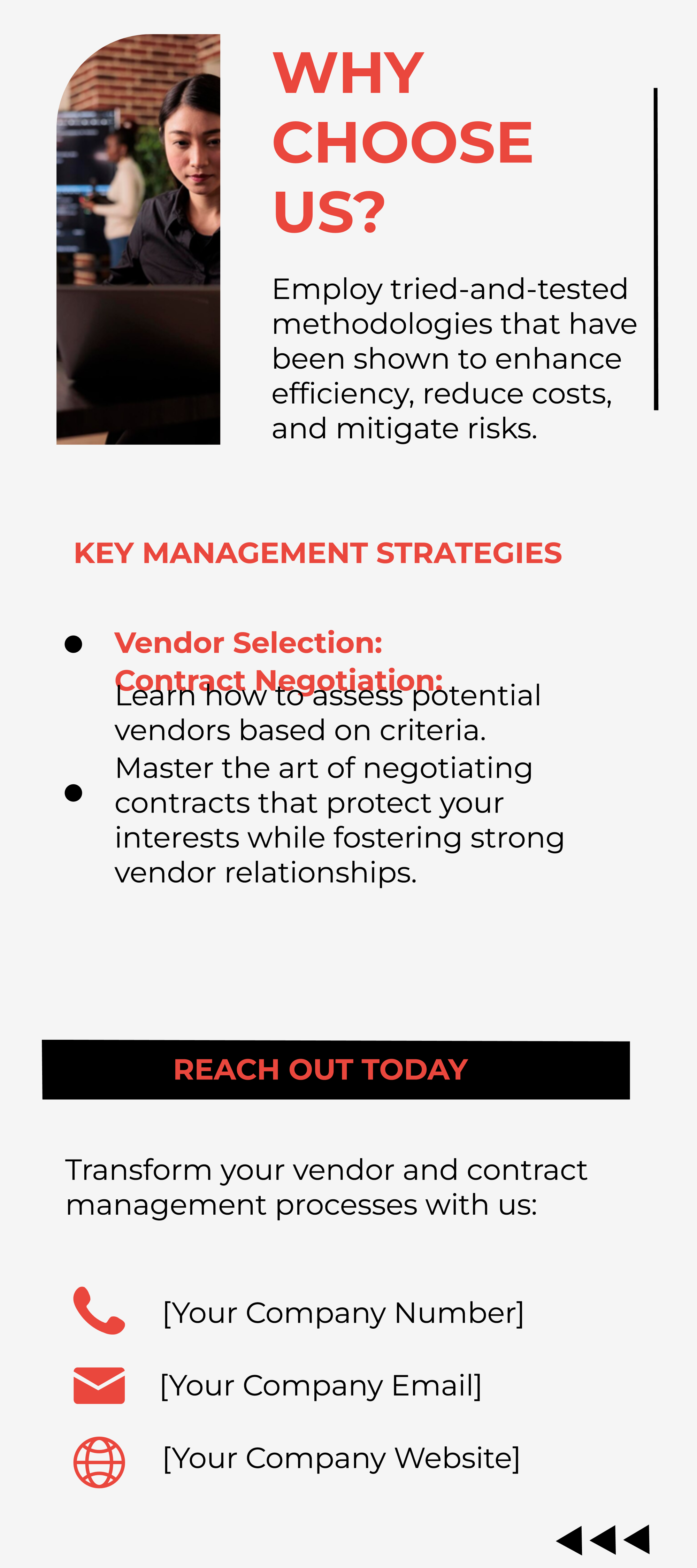Free Vendor and Contract Management Guide Rack Card Template to Edit Online