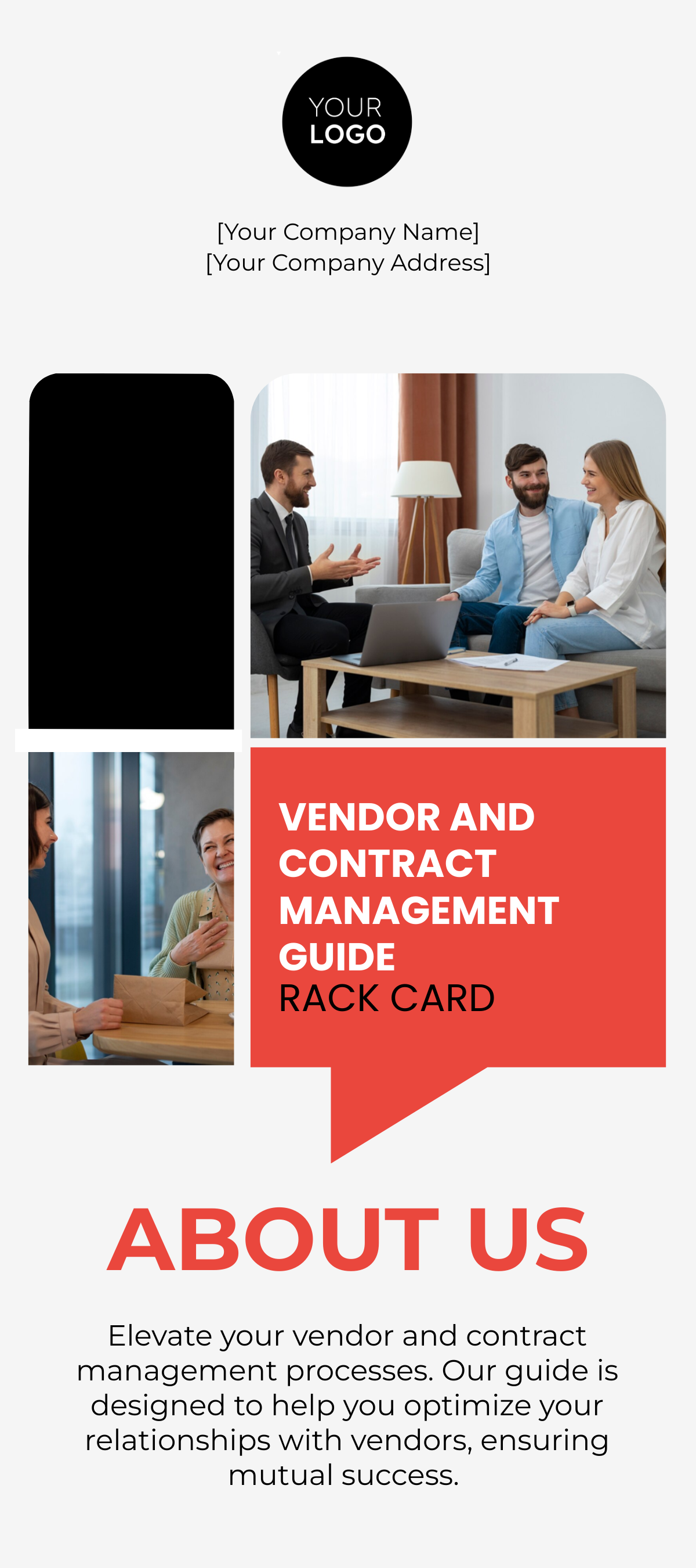 Vendor and Contract Management Guide Rack Card Template