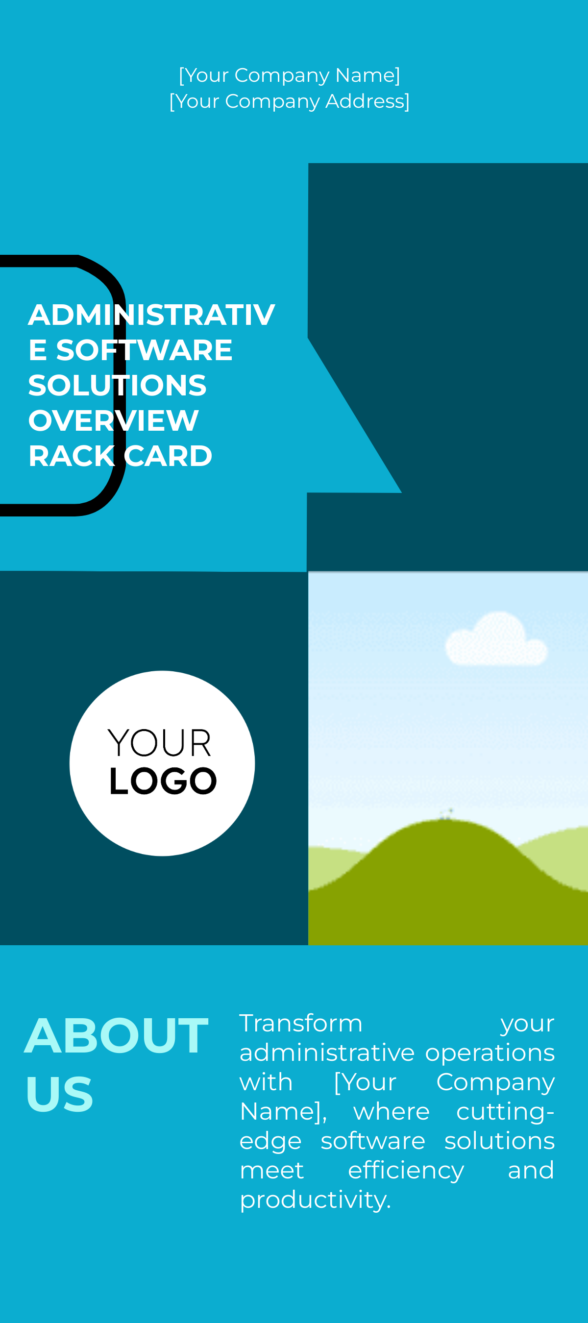 Free Administrative Software Solutions Overview Rack Card Template
