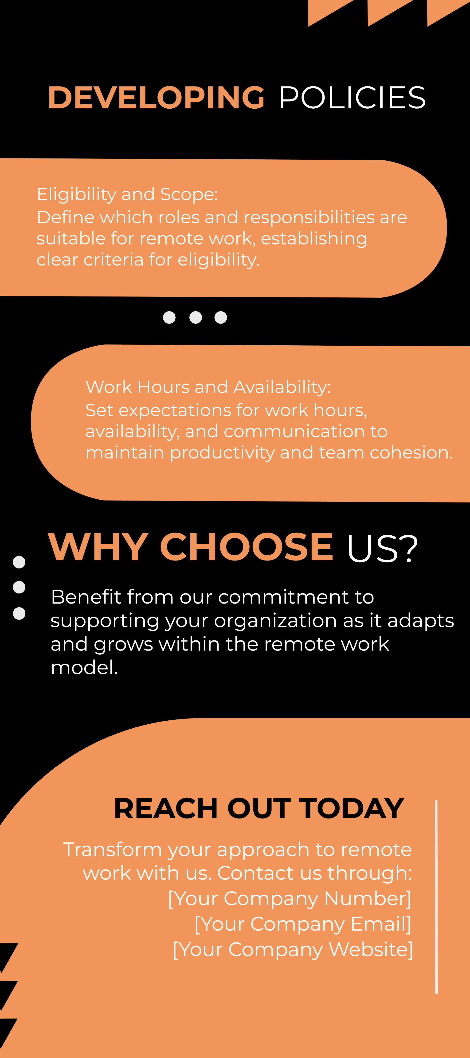 Free Remote Work Policies and Procedures Rack Card Template to Edit Online