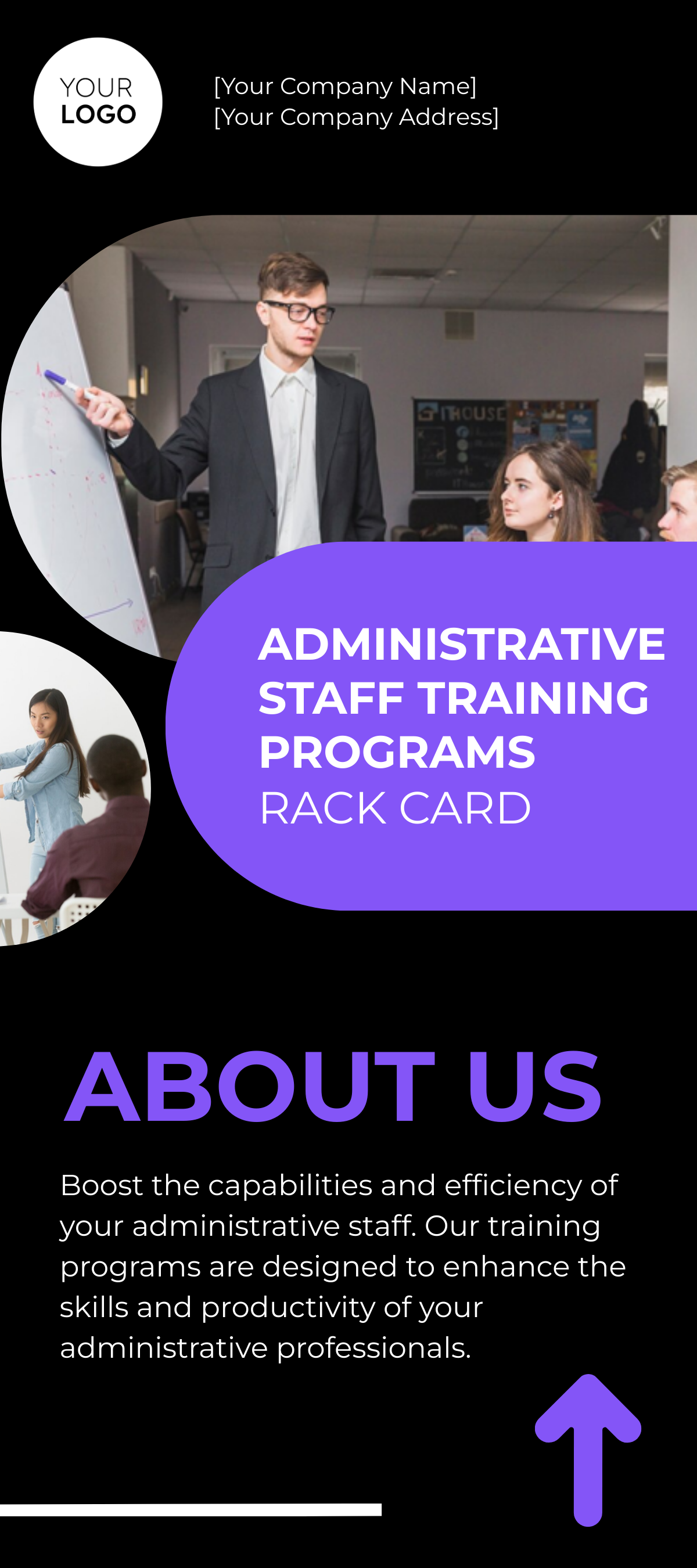 Administrative Staff Training Programs Rack Card Template