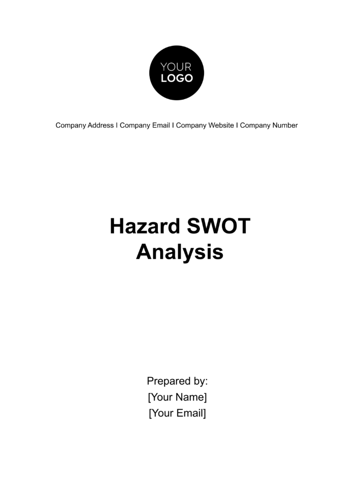 Hazard SWOT Analysis Template