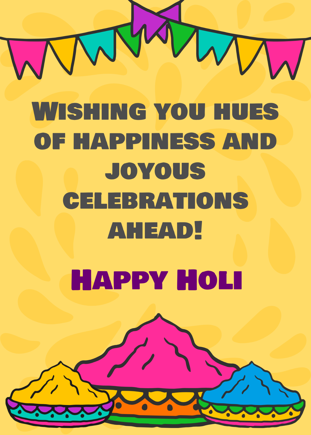 Holi Festival Creative Greeting Card