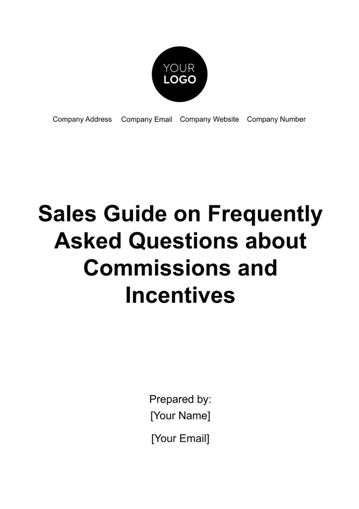 Sales Guide on Frequently Asked Questions about Commissions and Incentives Template - Edit Online & Download