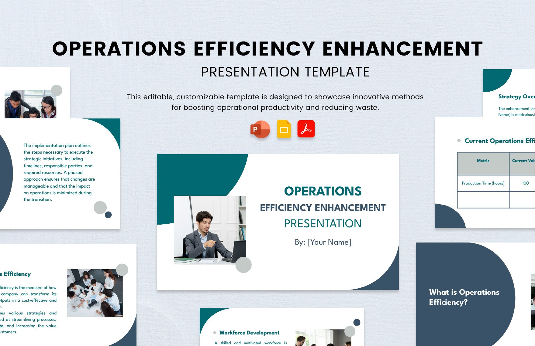 Free Operations Efficiency Enhancement Presentation Template in PDF, PowerPoint, Google Slides