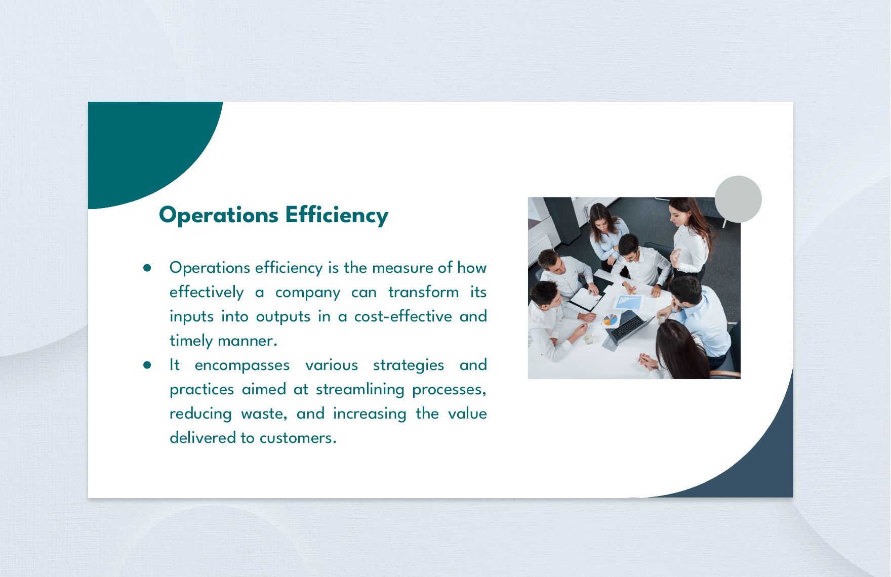 Operations Efficiency Enhancement Presentation Template