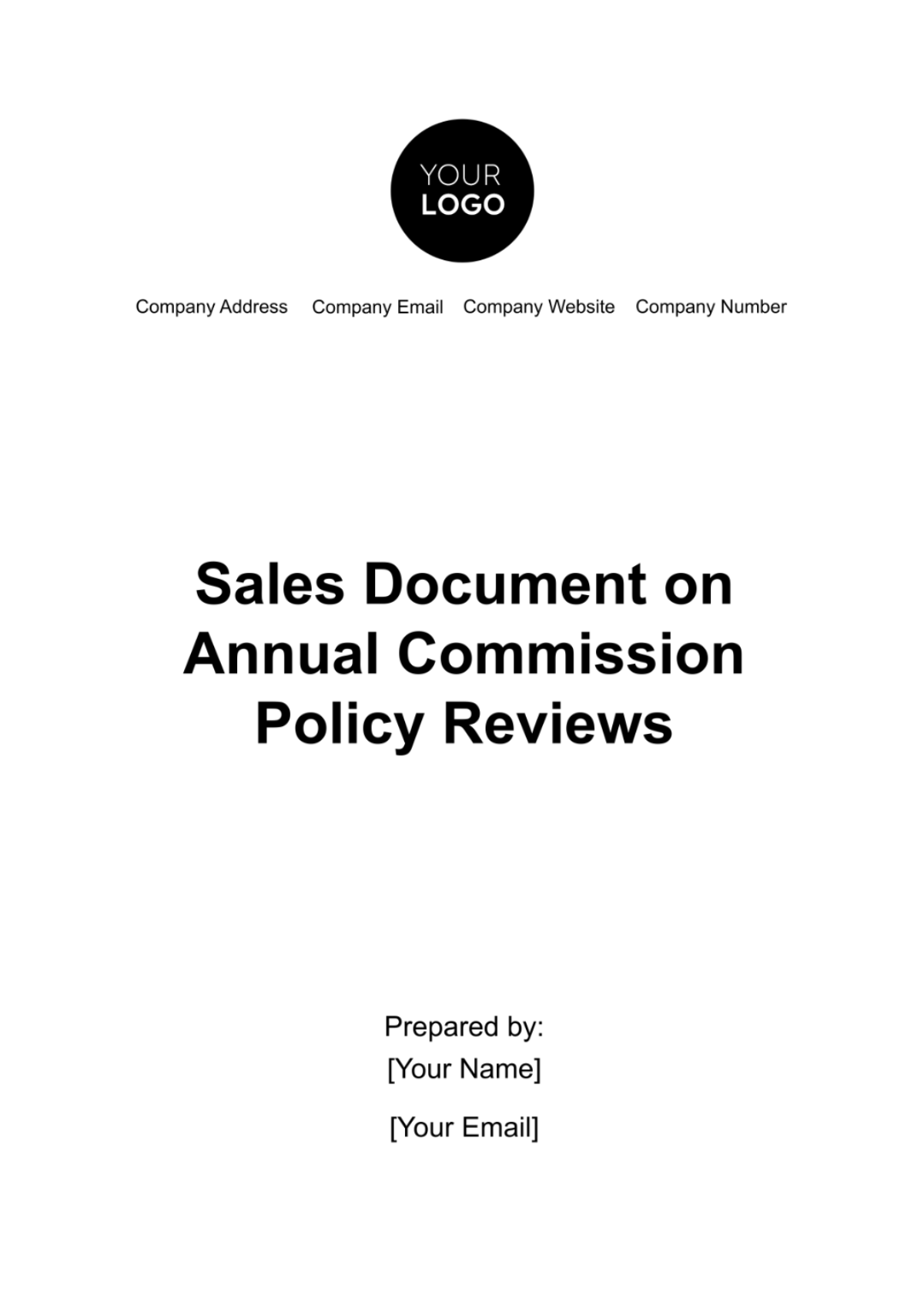 Sales Document on Annual Commission Policy Reviews Template - Edit Online & Download