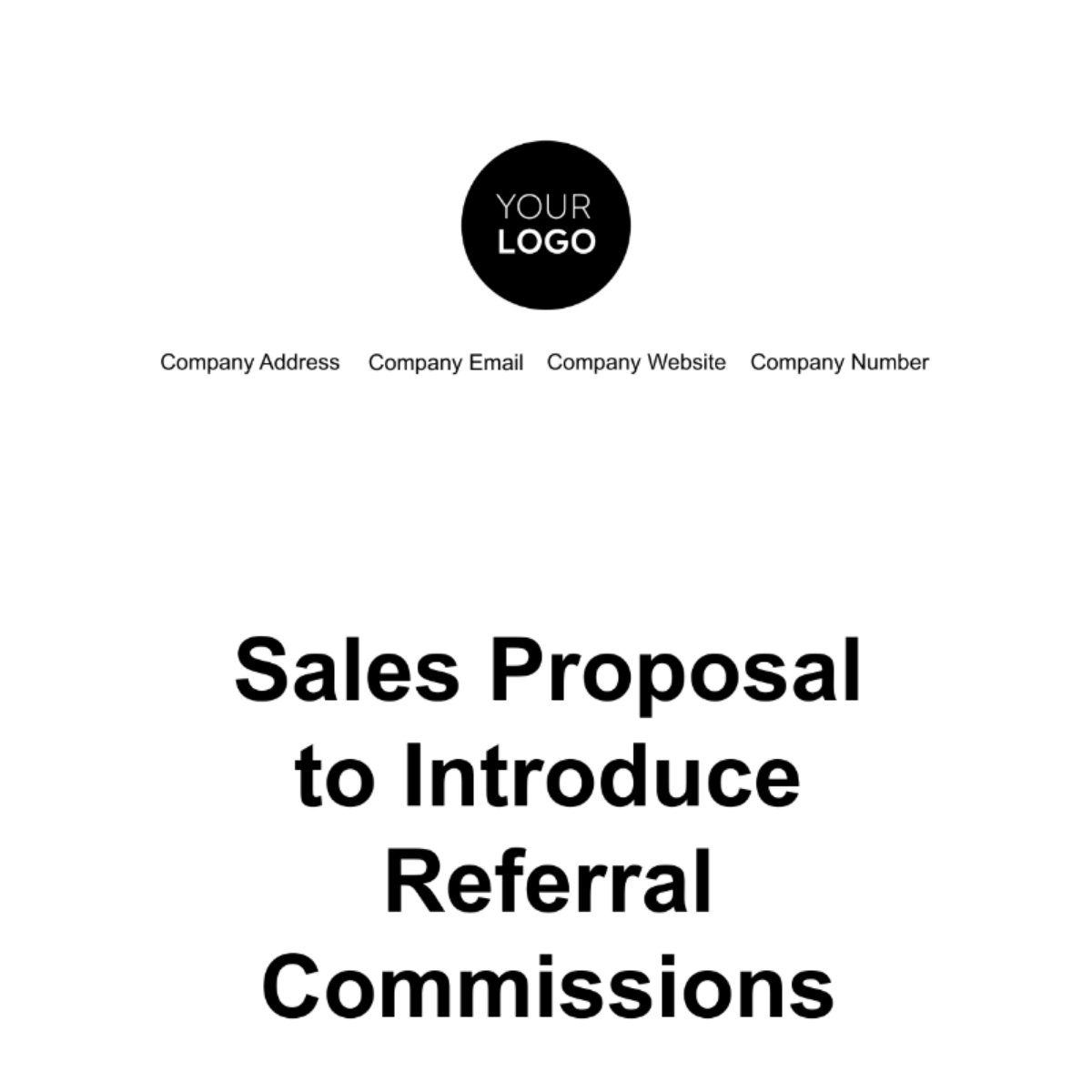 Sales Proposal to Introduce Referral Commissions Template