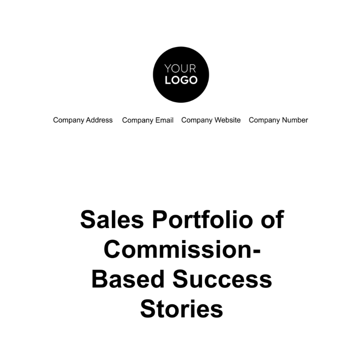 Free Sales Portfolio of Commission-Based Success Stories Template