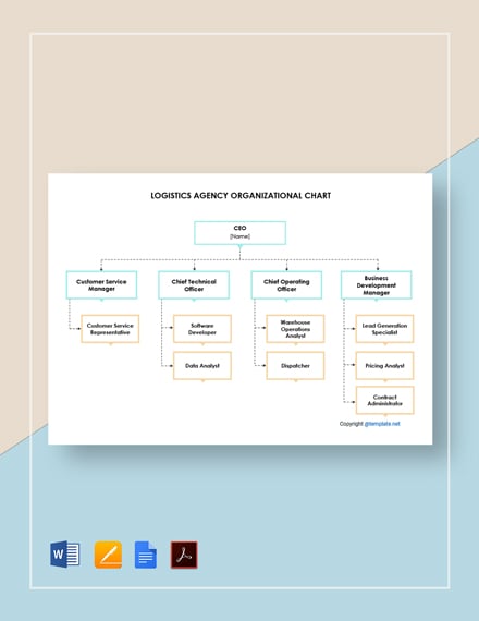 Insurance Agency Organizational Chart Template - Word | Apple Pages ...