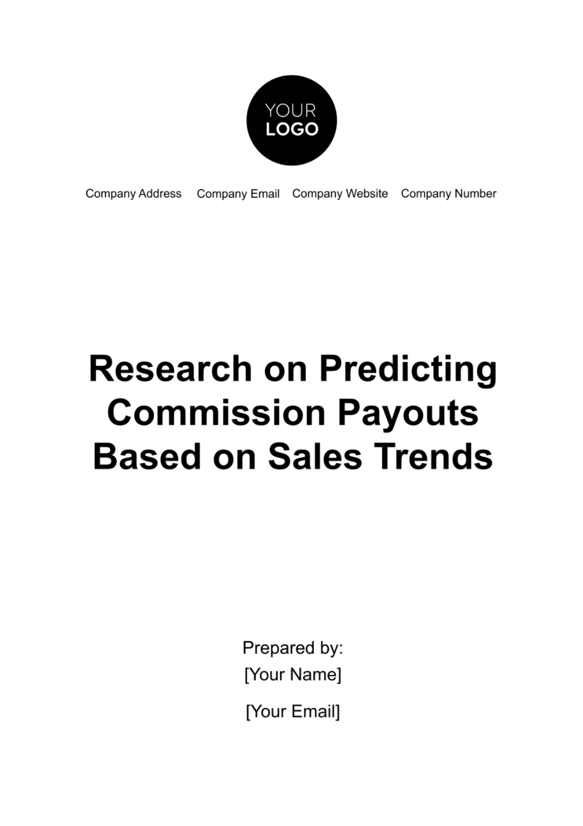 Research on Predicting Commission Payouts Based on Sales Trends Template - Edit Online & Download