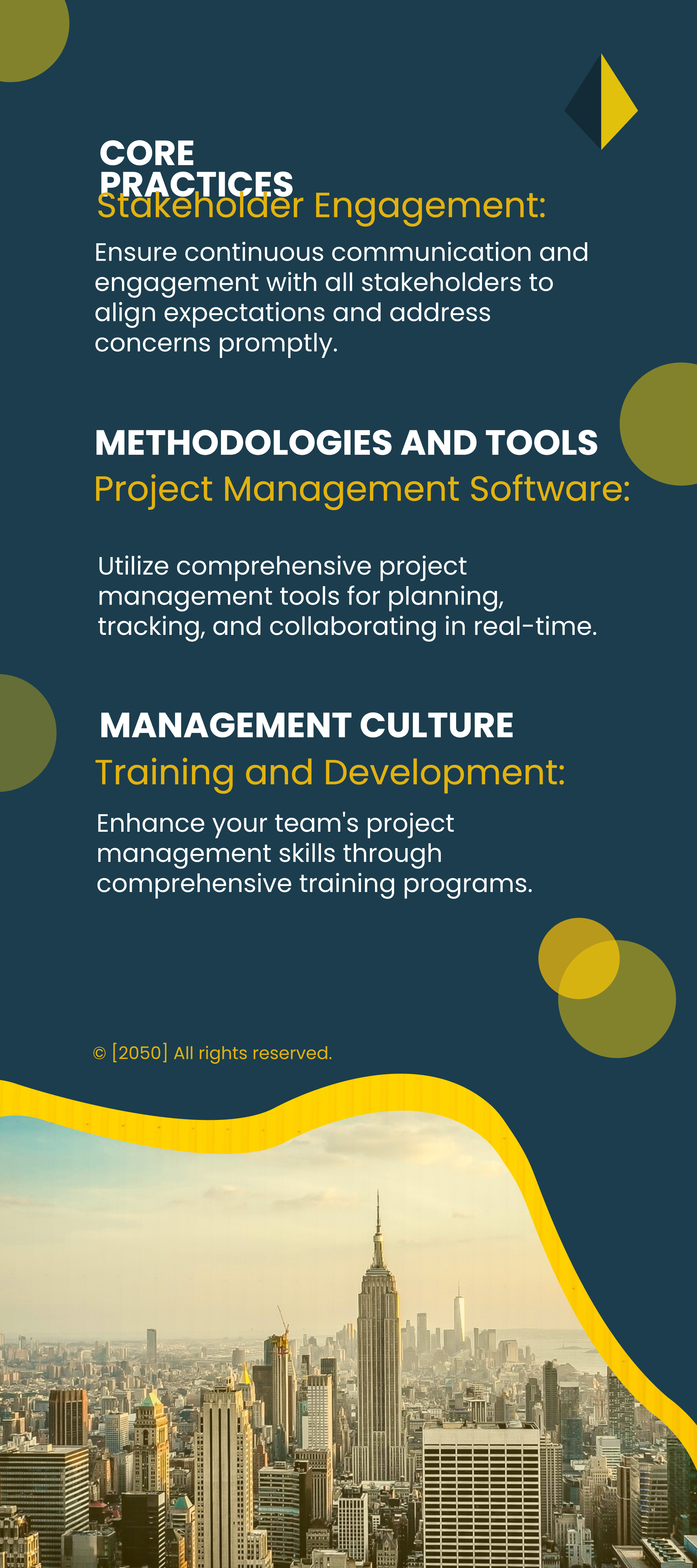 Free Project Management Best Practices Rack Card Template to Edit Online