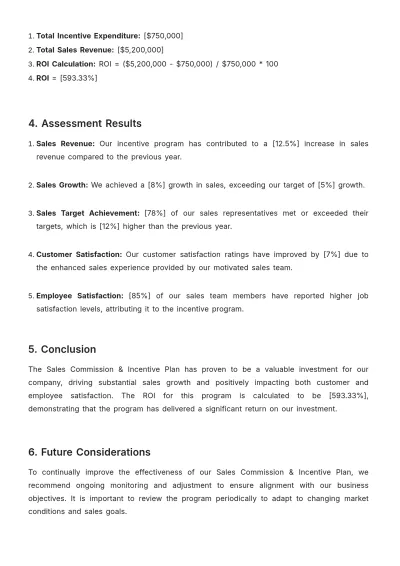 Free Sales Assessment of Incentive Plan ROI Template to Edit Online