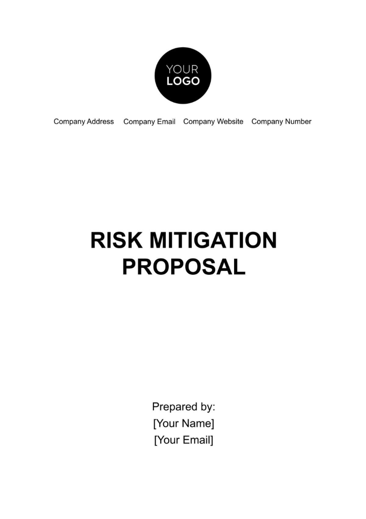 Free Risk Mitigation Proposal Template