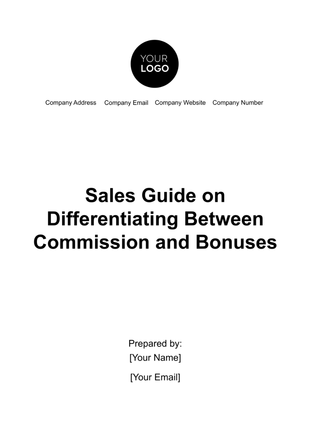 Sales Guide on Differentiating Between Commission and Bonuses Template - Edit Online & Download