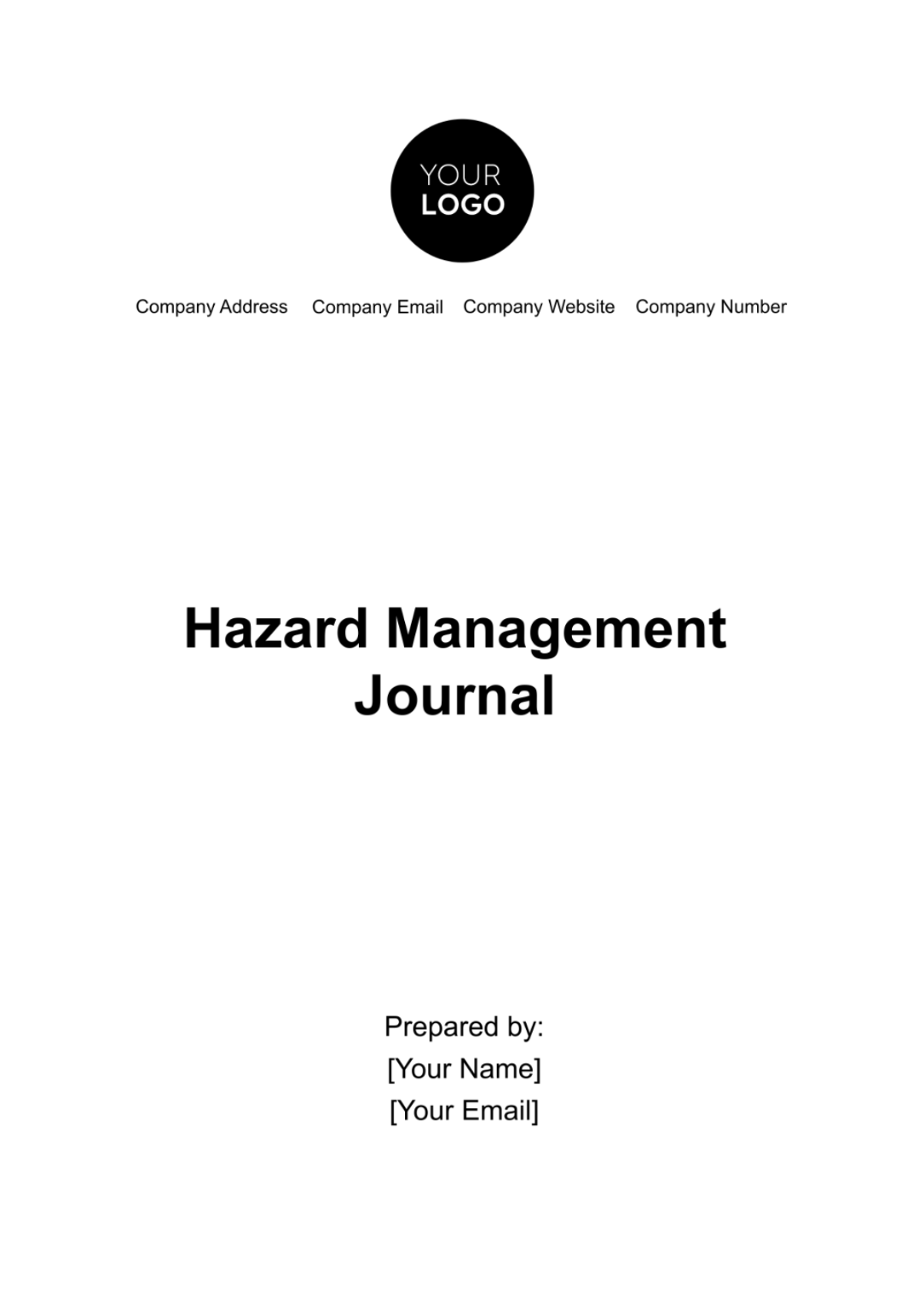 Hazard Management Journal Template - Edit Online & Download