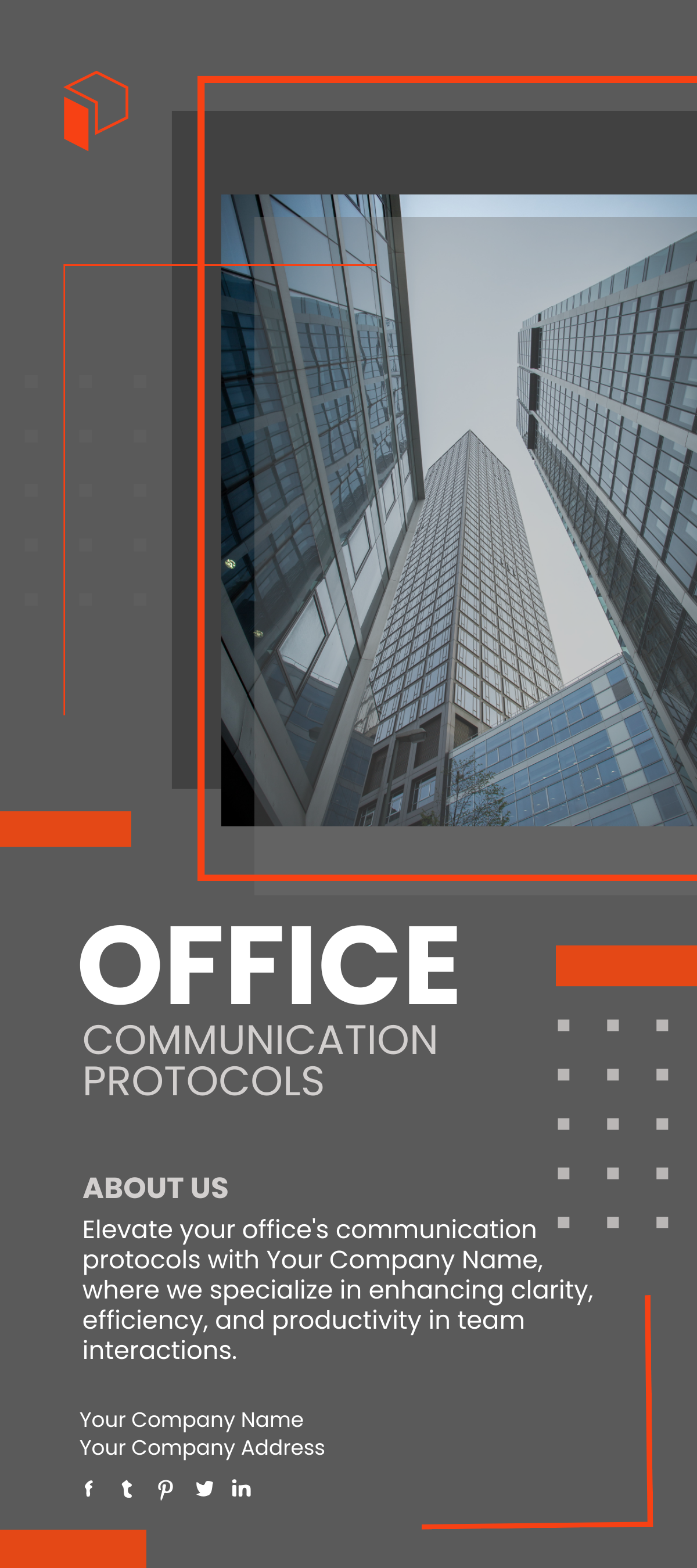 Office Communication Protocols Rack Card Template